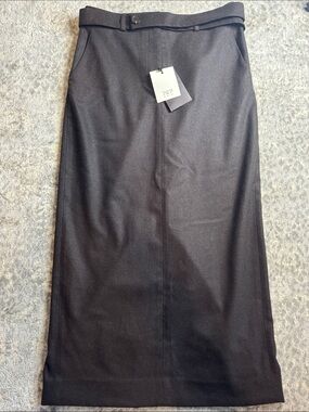 TWP Belted High-Waist Midi Skirt